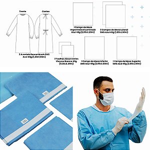 Kit Paramentação Cirúrgica Estéril Universal Hospitalar