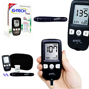 Medidor De Glicose Digital Kit Completo + 50 Tiras Reagentes Free