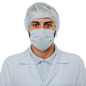 Touca Descartável Tnt - 30 Pacotes C/ 100 Unidades - Branco