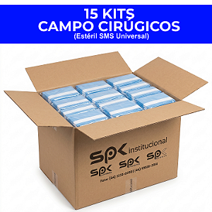 15 Kit Campo Cirúrgico Estéril Sms Universal 5 Pçs Descartável - Caixa Master