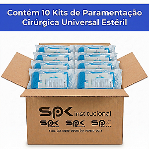 10 Kits Paramentação Cirúrgica Universal Estéril 16 Peças Odonto