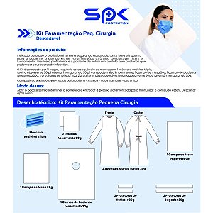 10 Kit Pequenas Cirurgias Estéril 12 Peças