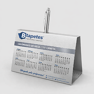 Calendário de Mesa Porta-Caneta