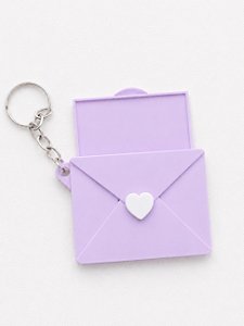Chaveiro Carta de amor para foto - Roxo
