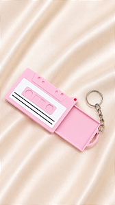 Chaveiro fita k7 - ROSA