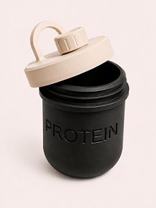 Chaveiro porta Whey - preto e bege