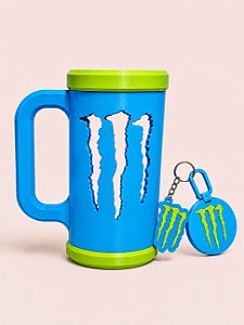 COMBO PORTA CANECA MONSTER AZUL E VERDE