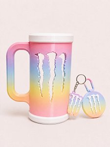 COMBO PORTA CANECA MONSTER DEGRADE E BRANCO