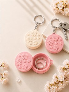 Chaveiro porta objeto flores