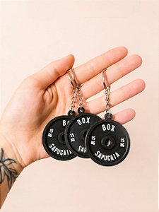 Chaveiro anilha Personalizável preta 20 UNIDADES
