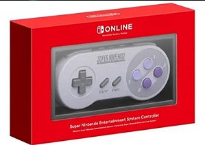 Controle Super Nintendo Sem Fio Nintendo Switch Online Cor Cinza
