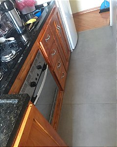 Balcão gabinete cozinha de paletes pinus madeira rústica