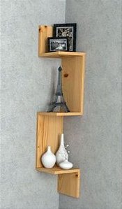 Nicho curvo estante livros de pinus