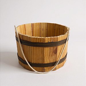 Tina decorativa de mesa madeira redondo