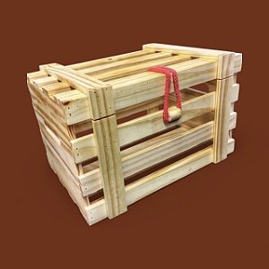 Caixote ripado estilo baú ripado para brinde