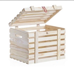 Caixote TALL ripado estilo baú ripado para brinde