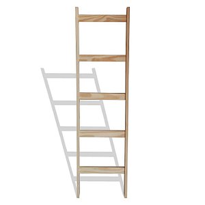 Escada Decorativa Bege em Madeira Natural