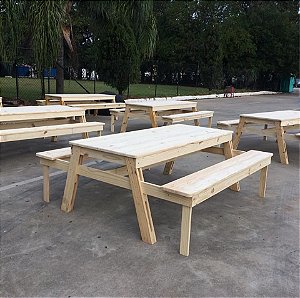 Mesa Comunitária PIC NIC  Americano para Food Truck com ou sem Ombrellone  para 6 pessoas