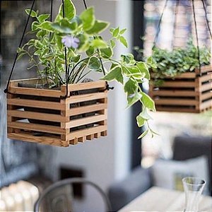 Caixote hanger para Vaso ripado para plantas