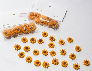 Flores de biscuit - Girassol - pacote com 20 peças