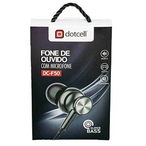 FONE DE OUVIDO DOTCELL DC-F50 CINZA