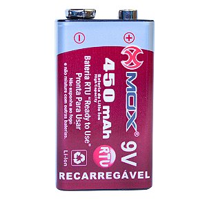 Bateria 9V Recarregável MO-9V450 (450 mAh) "RTU" Blister