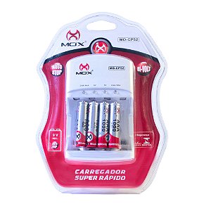 Carregador De Pilha Mox MO-CP52