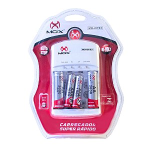 Carregador De Pilha Mox MO-CP53