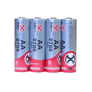 Pilha Recarregável AA2700 B4 c/4 Pilhas