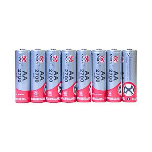 Pilha Recarregável AA2700 B8 c/8 Pilhas