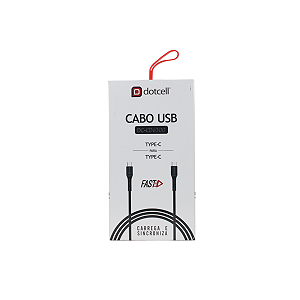 CABO USB DOTCELL DC-CD6320 PRETO Type C/Lightning (1.2m)