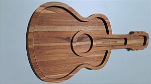 Tabua de Frios  e gamela Violão - Tabua de petiscos em formato de violão