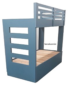 Treliche que vira cama de casal planejada - Cor Azul Secreto Duratex