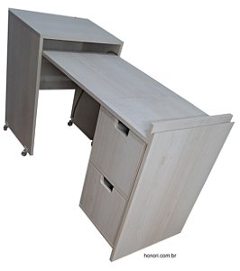 Home Office Oculto  com Gavetas- Mesa funcional - mesa secreta