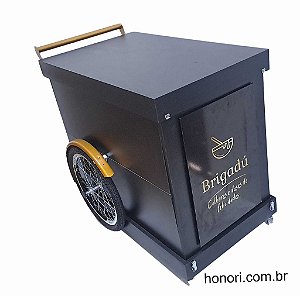 Carrinho para decoração de feiras e eventos desmontável - carrinho preto