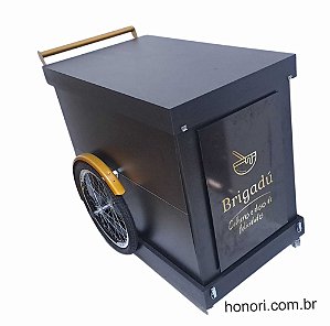 Carrinho para decoração de feiras e eventos desmontável  - carrinho preto