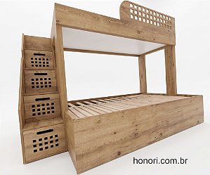 Treliche Alpinist Container - cama 3 em 1 viúva extensivel