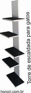 Torre de escalada para gatos de porta ou parede - EM MDF BRANCO TX - PREMIUM
