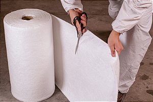 Rolo Manta Absorvente de Derivados do Petróleo - Linha Branca - (50cm x 40m x 4mm)