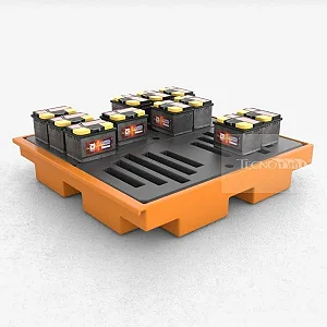 Pallet de Contenção Reforçado para Baterias PL042 - 150L (1300x1340x230)