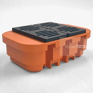 Pallet de Contenção de 4 Tambores PL043 - 1000L (1330x2000x700)