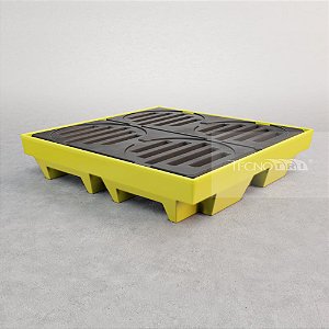 Pallet de Contenção de 4 Tambores PL089 - 200L (1300x1340x270)