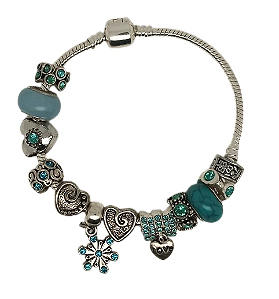 Pulseiras com Berloques banho prata 925