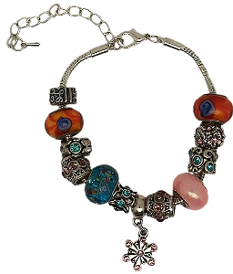Pulseiras com Berloques banho prata 925