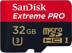 Cartão de Memória Sandisk, 32gb, MICRO SDHC, Extreme Pro 100mb/s Classe 10