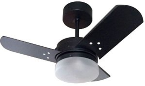 Ventilador de Teto Personalizado Cidade - 3 pás Laca Preto - Sem Iluminação