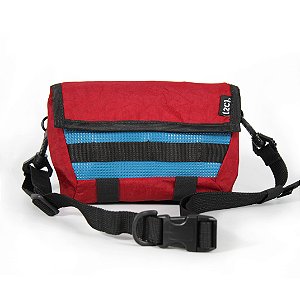 Mini Ékso Shouder / Bolsa de guidão Vermelha + Microspikes azul