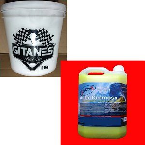 Kit Gel Silicone Perfumado Gitanes 3 Kilos + Shampoo 5 Lt