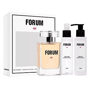 Kit Forum for Her ( Perfume 85ml + Body Splash 120ml + Hidratante Corporal 120ml )