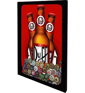 Quadro Porta Tampinhas de Cerveja "Slim" Tamanho 42cm X 55cm
